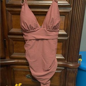Mauve one piece swimsuit